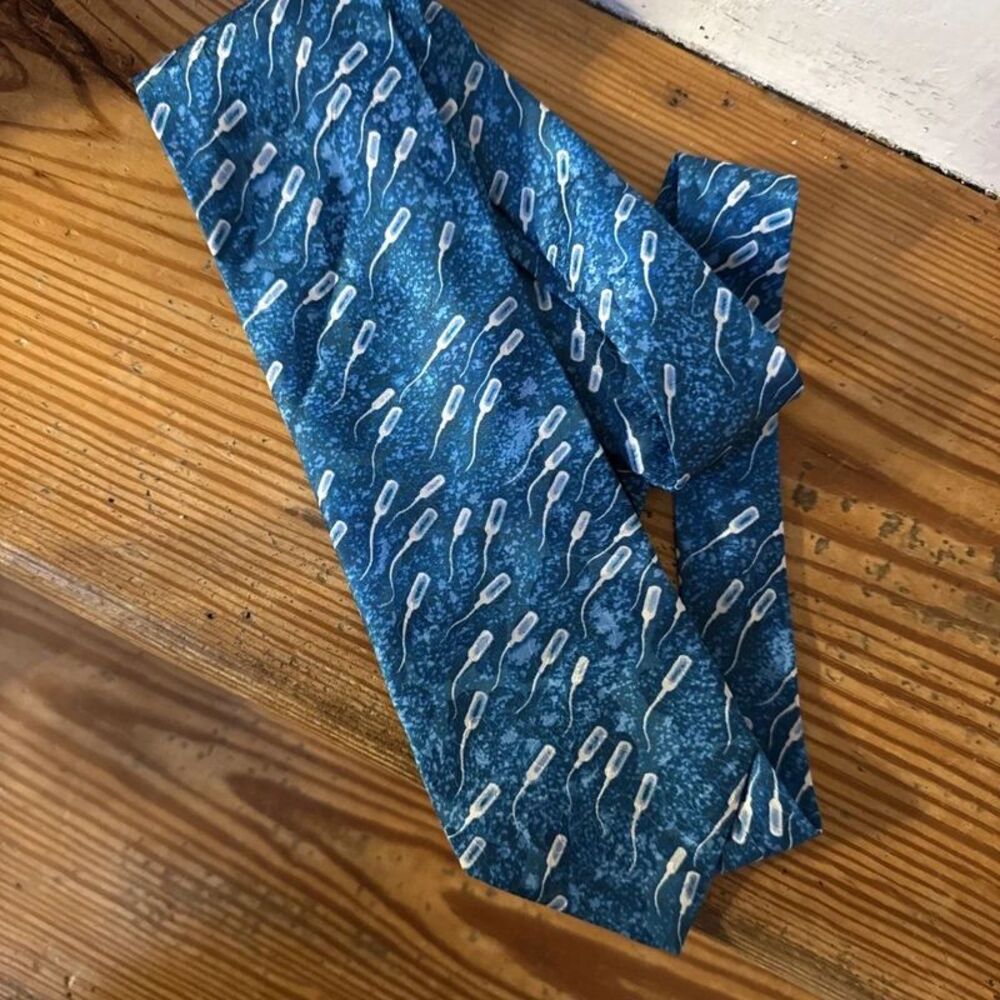Absolut Vodka, Absolut Dad One in a Million Father’s Day Sperm Necktie Tie Blue